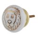 Golden Lion Pattern Ceramic Cabinet Knobs